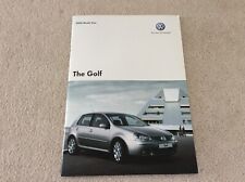 2005  VW GOLF Mk5 Sales Brochure inc GTI, GT, Sport, S, TDI,