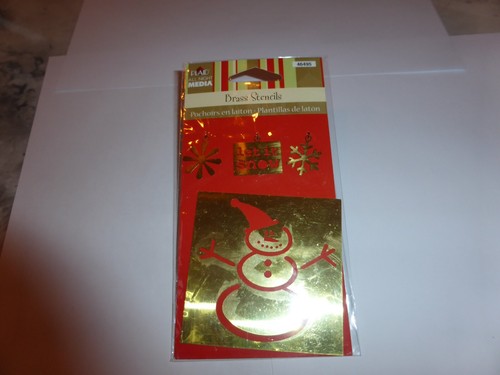 Brass stencil snowman - stencil, it