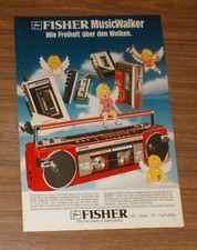 Rare Advertising FISHER PH-W 536 Radio Cassette Recorder Boombox 1986