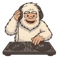 18X18 Car Sticker DJ Yeti