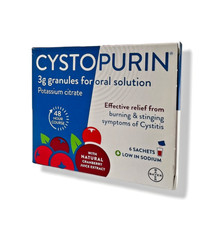 Cystopurin Cystitis Relief 6 Sachets - CRANBERRY FLAVOUR - low-sodium based