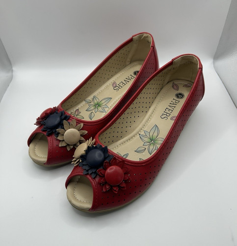 Pavers women red leather - women's,