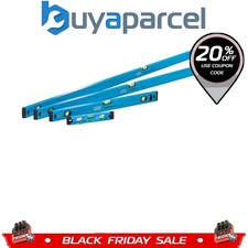 OX Trade 4 Piece Spirit Level Set 2ft 600 4ft 1200 6ft 1800 + Torpedo OX-T500404