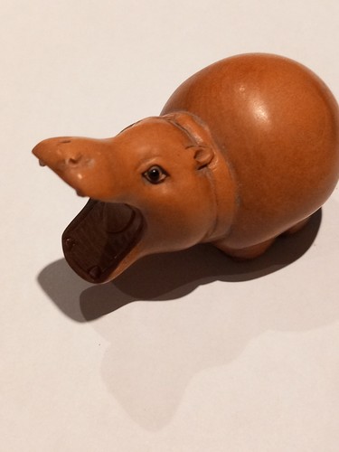 Vintage japanese netsuke - vintage, hippo