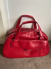 M&S red leather women's