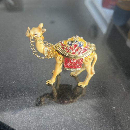 Ornate enamel camel trinket - camel,