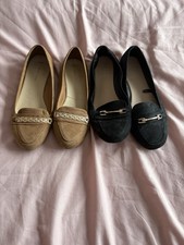 2 Pairs Of New Look Flat Shoes Size 5