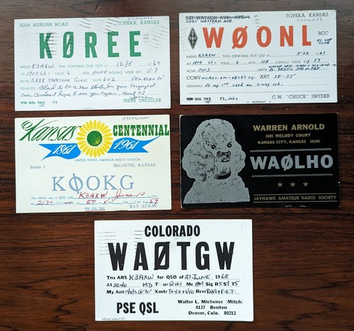 Lot 1960s qsl cards - of,