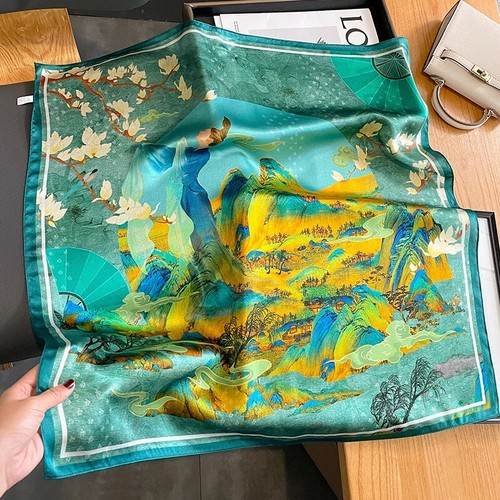 100 silk scarf women - 100%,
