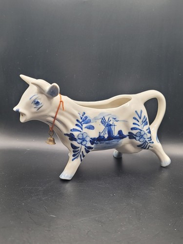 Vintage delft blue cow creamer - vintage,