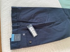 Marks and Spencer Men's Navy Chino Trousers Size 38W x 31L