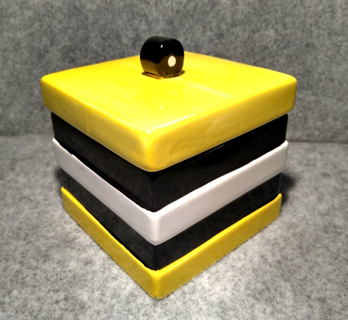 Liquorice allsorts ceramic jar - liquorice,
