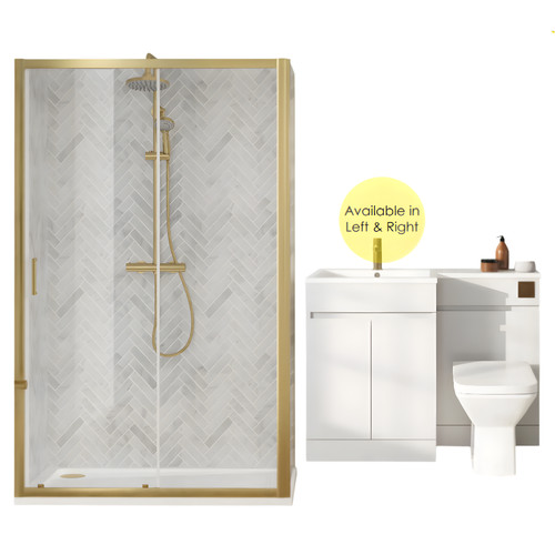 1100mm zephyr brushed brass - 1100mm,