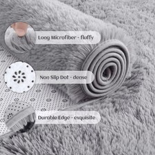 4 Sizes Plush Long-Haired Carpet-Non-Slip Dirt-Resistant Tie-Dyed Shag Rug