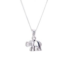 Sterling Silver Elephant Necklace - 14 - 32 Inches