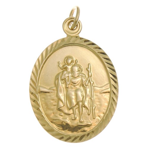 9ct gold saint christopher - 9ct,