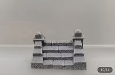 RESIN GREY STONE STEPS  - Ready to use. 1/72,1/76 Scale - RSSG1