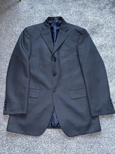 Mens Marks and Spencer Blazer Jacket, Size 38, Medium, Blue, Button Up, Lined