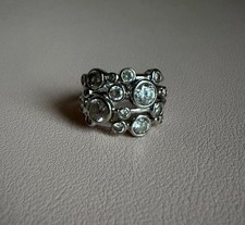 Diamonique Silver 925 Cz Bubble Ring - Size K