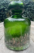 Rare Beautiful Green Bubble Vase Schott Zwiesel Löffelhardt Mid Century 60s/70s 