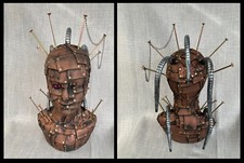 Steampunk 16" Display Jewellery Mannequin Head Apocalypse Metal Alien tentacle F