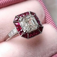 Art Deco Style 3.10 Ct Asscher
