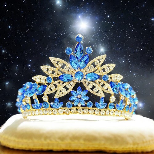 Gold tiara floral - tiara,,
