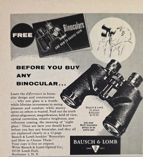 1955 print bausch lomb - print, &