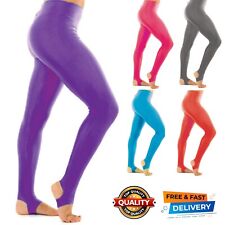 New Children Girls Stirrup Leggings Dance Gymnastics Kids Shiny Nylon Legging