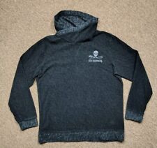 SEA SHEPHERD Jolly Roger Sweater Men’s XL Black Embroidered Cowl Neck Knit