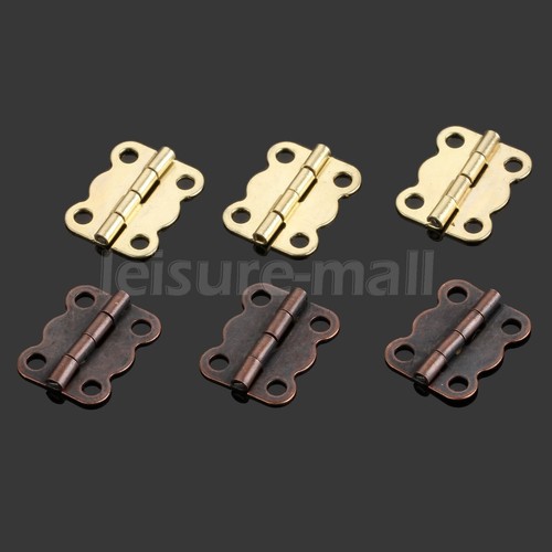 10x small metal hinges - small,