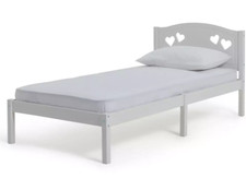 Mia Single Bed Frame - White | Bedroom Furniture for Kids or Guest Room Sleep