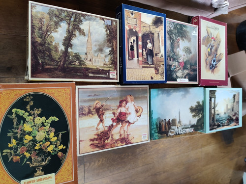 Vintage jigsaw puzzle - jigsaw,