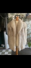 Blue Fox Vintage Real Fur Coat