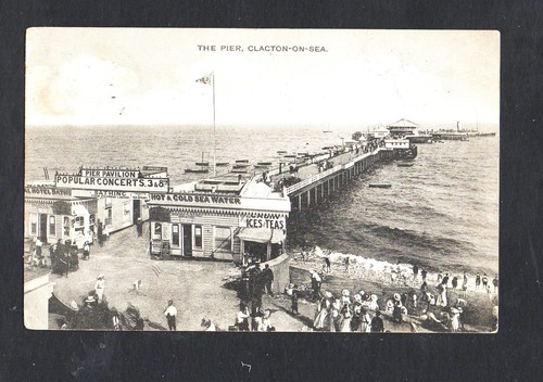 Old postcard the pier - old,