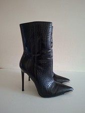 SIMMI Black Patent Mock Croc