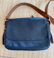 Fossil Harper leather crossbody handbag - black/tan leather - good condition