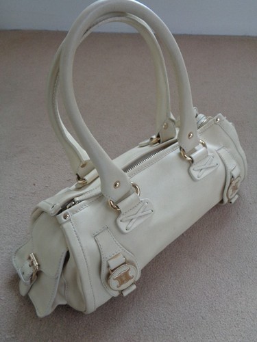 Celine cream leather handbag - celine,