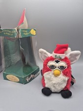 Electronic Red White Furby Special Limited Edition Santa 1999 Christmas Working