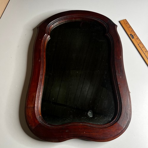 Antique wood wall mirror - antique,