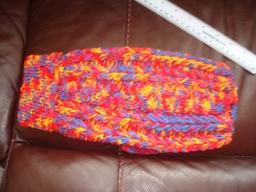 Hand knitted dog - hand,