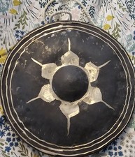 Burmese hammered brass gong - hammered,
