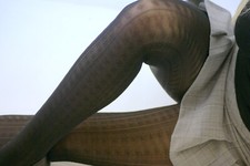 1, 3, 6 or 12 Pair Pack Swirl and Line Patterned Black Tights S/M - M/L