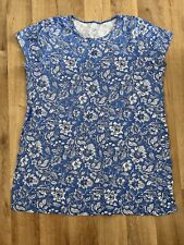ladies blue floral print