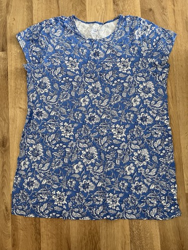 Ladies blue floral print - blue,