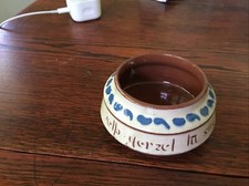 Vintage Pottery Poss Devon Moto Ware Small Sugar Bowl