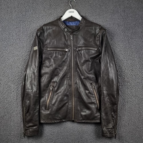 Superdry leather jacket - leather,