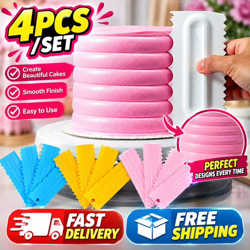 4pcs cake decorating comb edge - decorating,