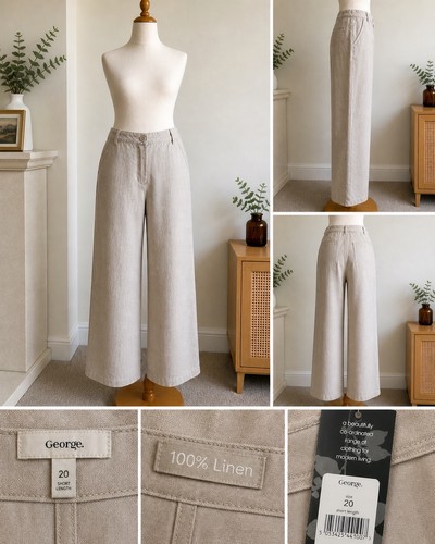 George beige 100 linen - beige, 100%