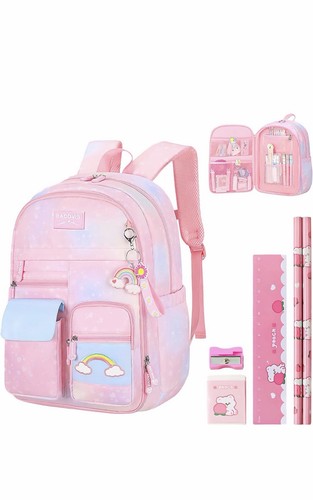 School pink bags - school,